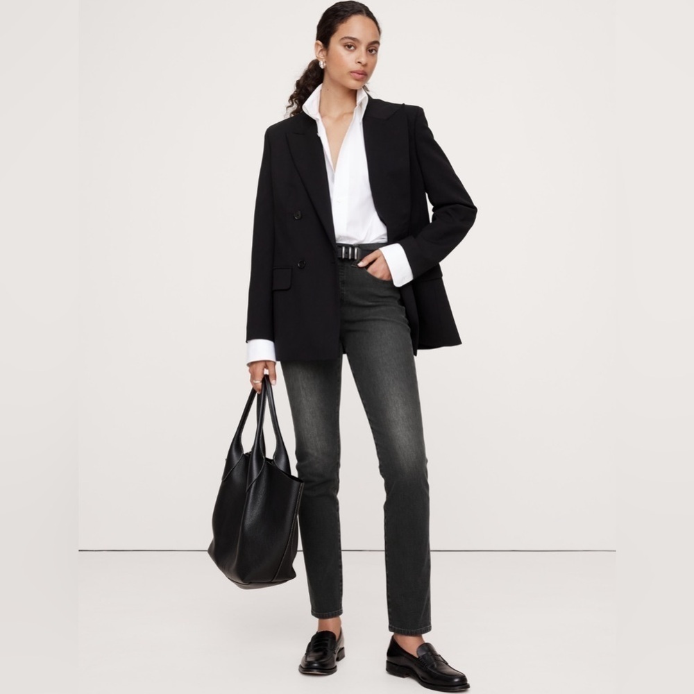 NWT! Banana Republic Black Wash High-Rise Slim Jean - Size 27 🩷
